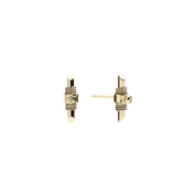 Bullet Gold Earrings - 14K