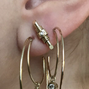 Bullet Gold Earrings - 14K