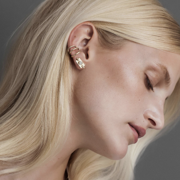 Mini Spine Gold Ear Cuffs - 14K