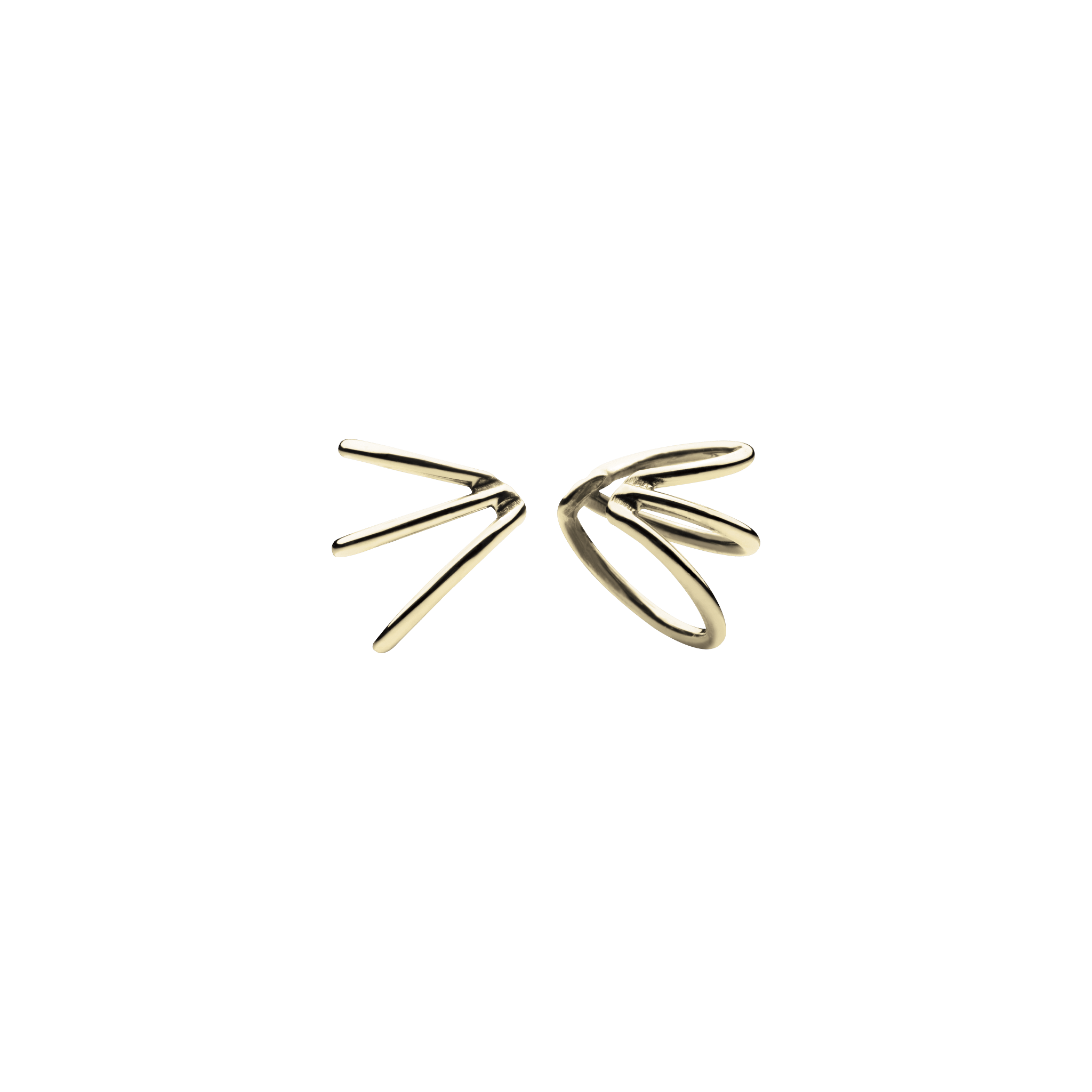 Mini Spine Gold Ear Cuffs - 14K