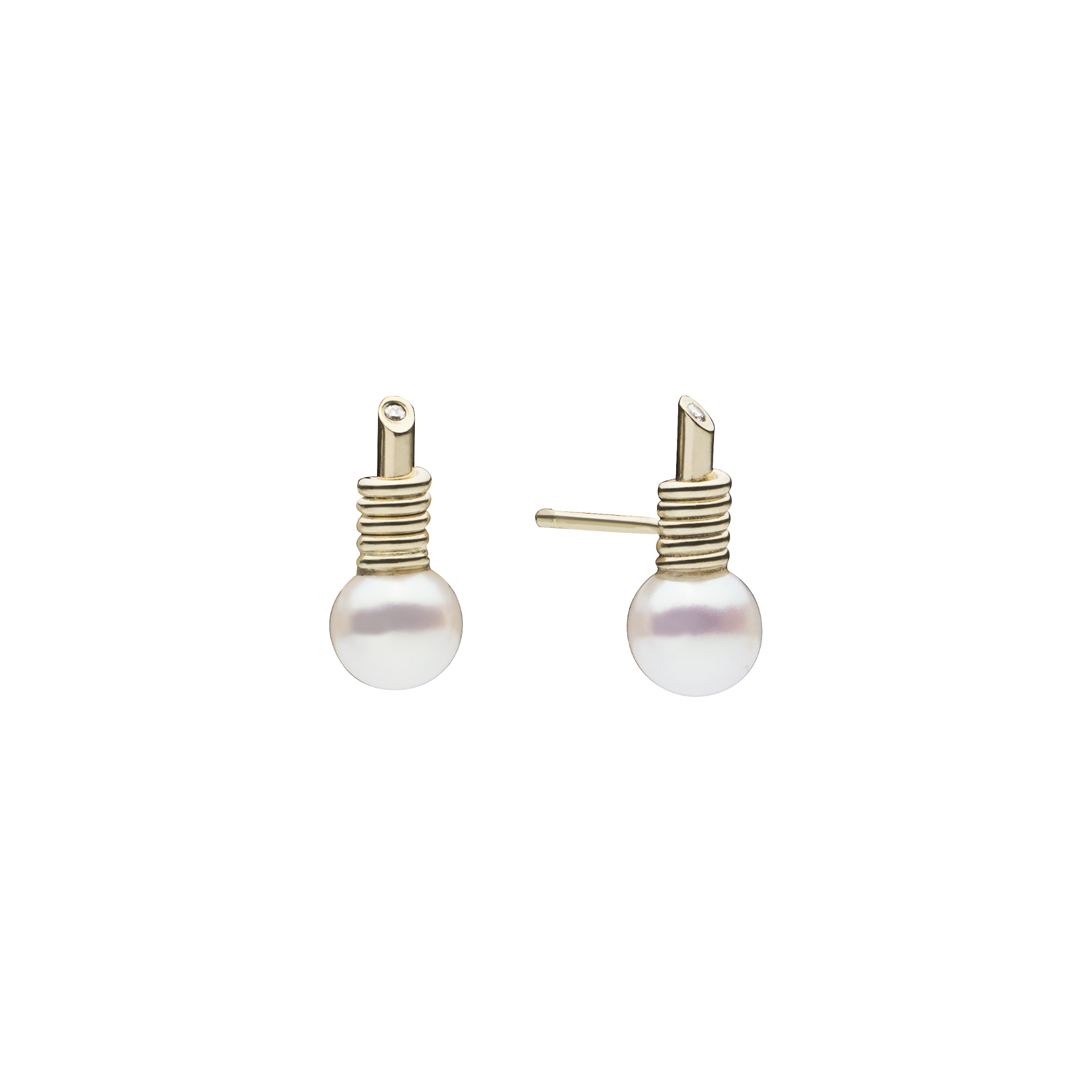 Pearl Studs - 14K