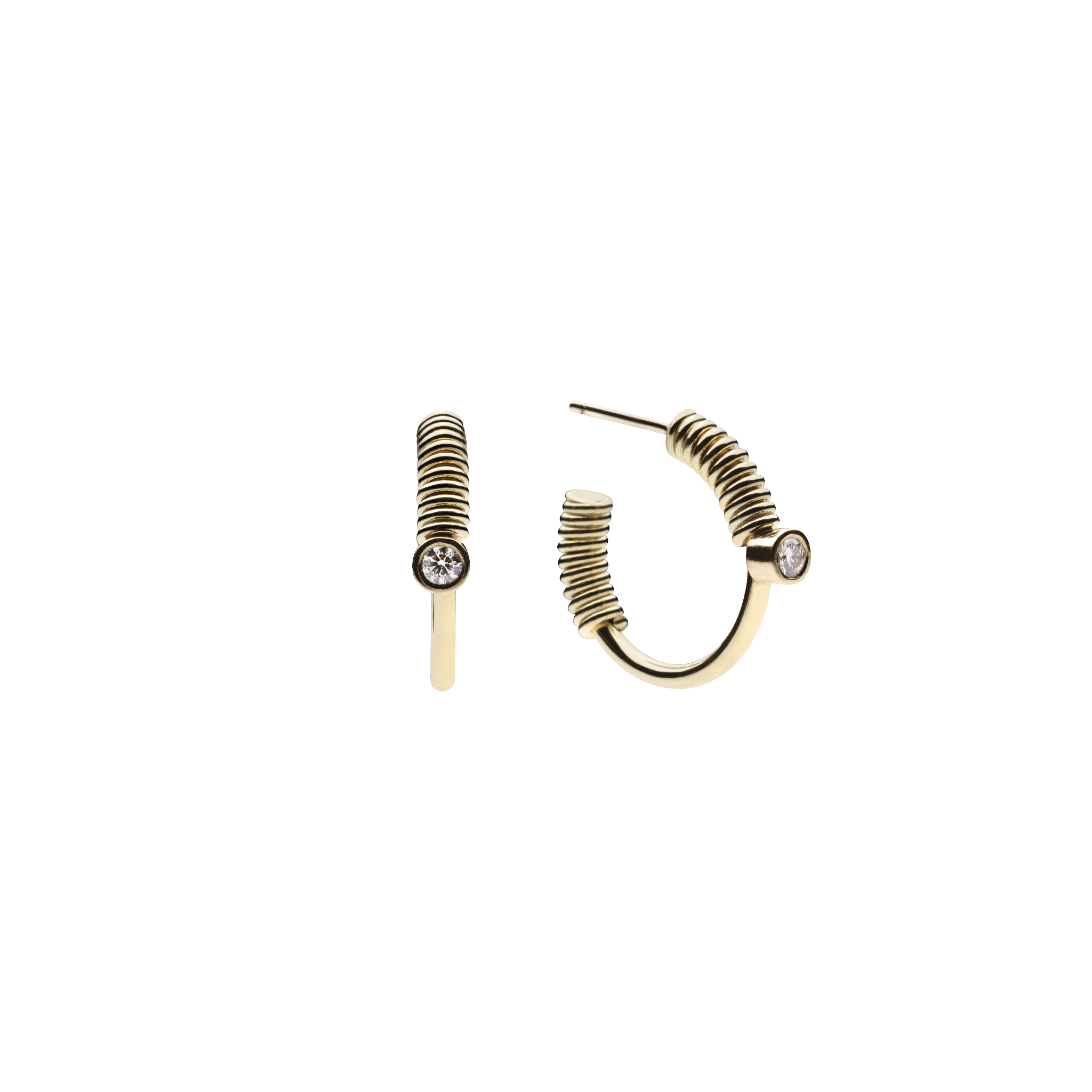 Edie Gold Hoops - 14K
