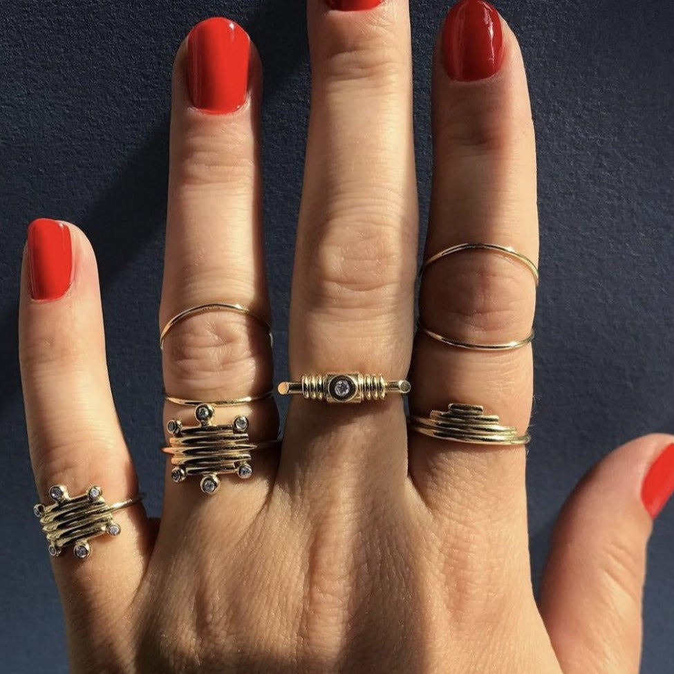 Mini Viper Gold Ring - 14K