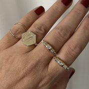 Bullet Gold Ring - 14K